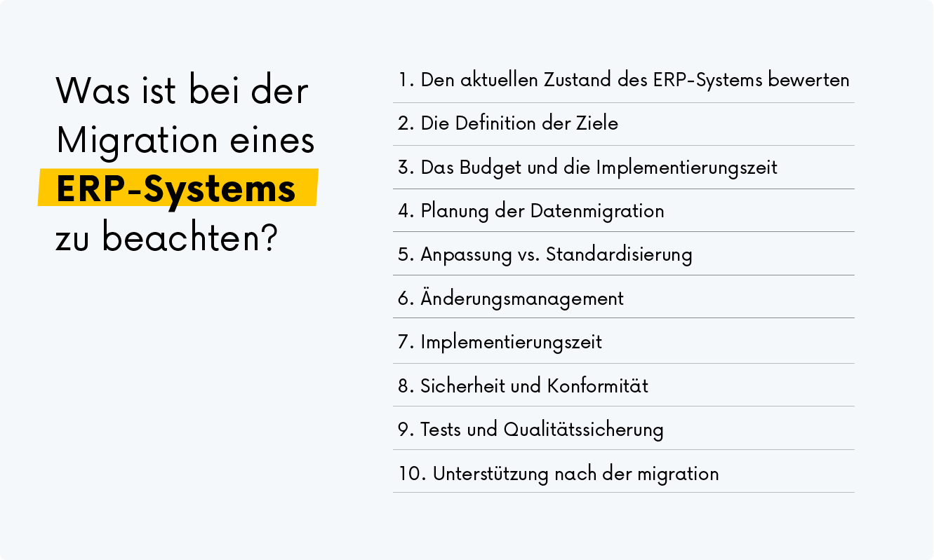 10 Tipps für die Migration eines ERP-Altsystems 