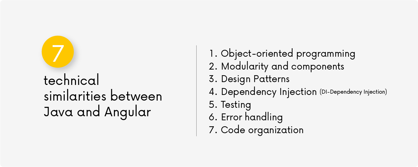 7 similarities between Java and Angular in software development
